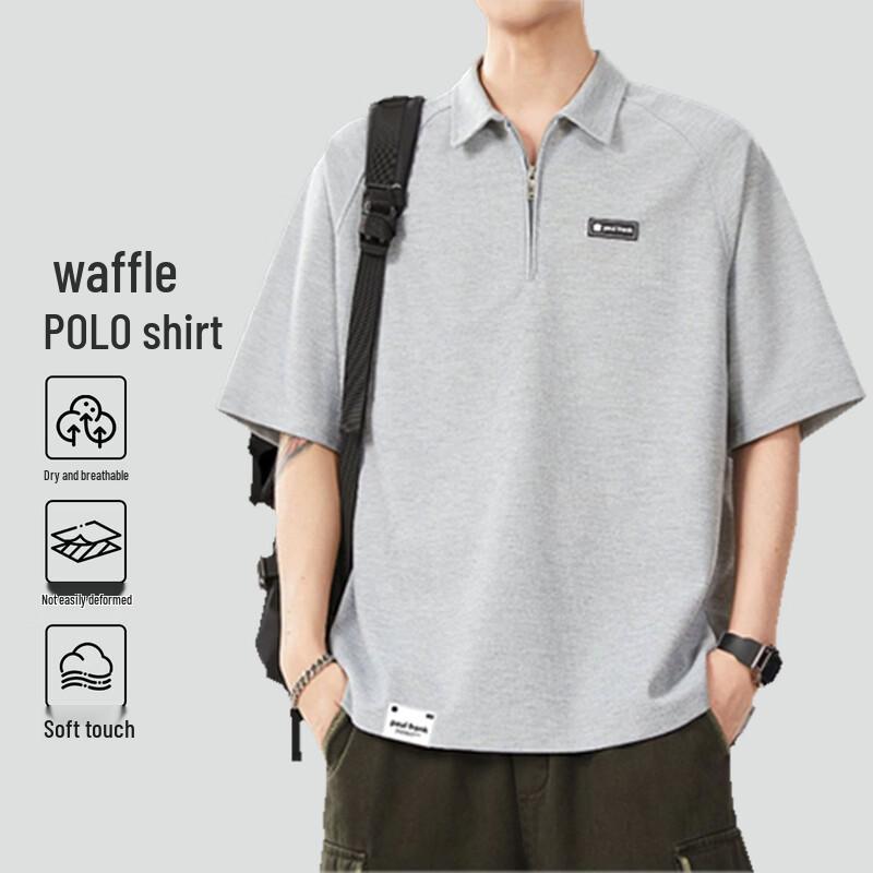Paul Frank Men s Waffle Knit Half-Zip Polo Shirt 3XL
