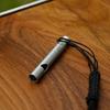 Titanium Alloy Emergency Whistle With Cord Outdoor Survival Safety Whistle Camping Hiking Trip Exploring Whistle