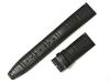 King Watch Parts Compatible with IWC Portugieser Embossed Crocodile Mm [Import Original] D-Buckle Strap, Leather, Black, 20/18