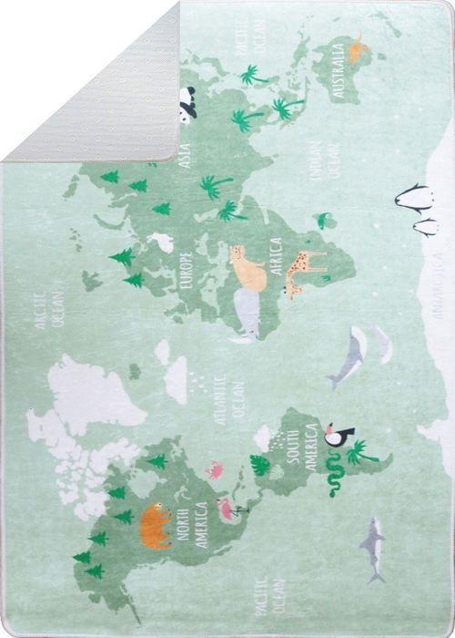 Children's Rug - MANI TEXTILE - Green - Polyester - 100x150 - Machine Washable