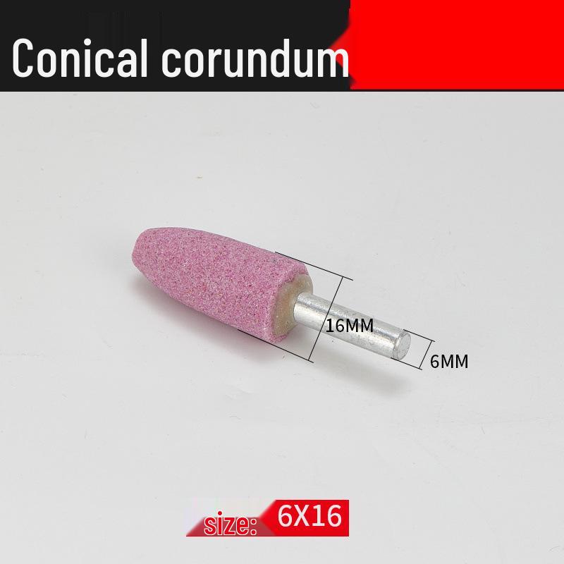 Red Corundum Grinding Wheel 6mm Shank | Metal & Ceramic Polishing Head