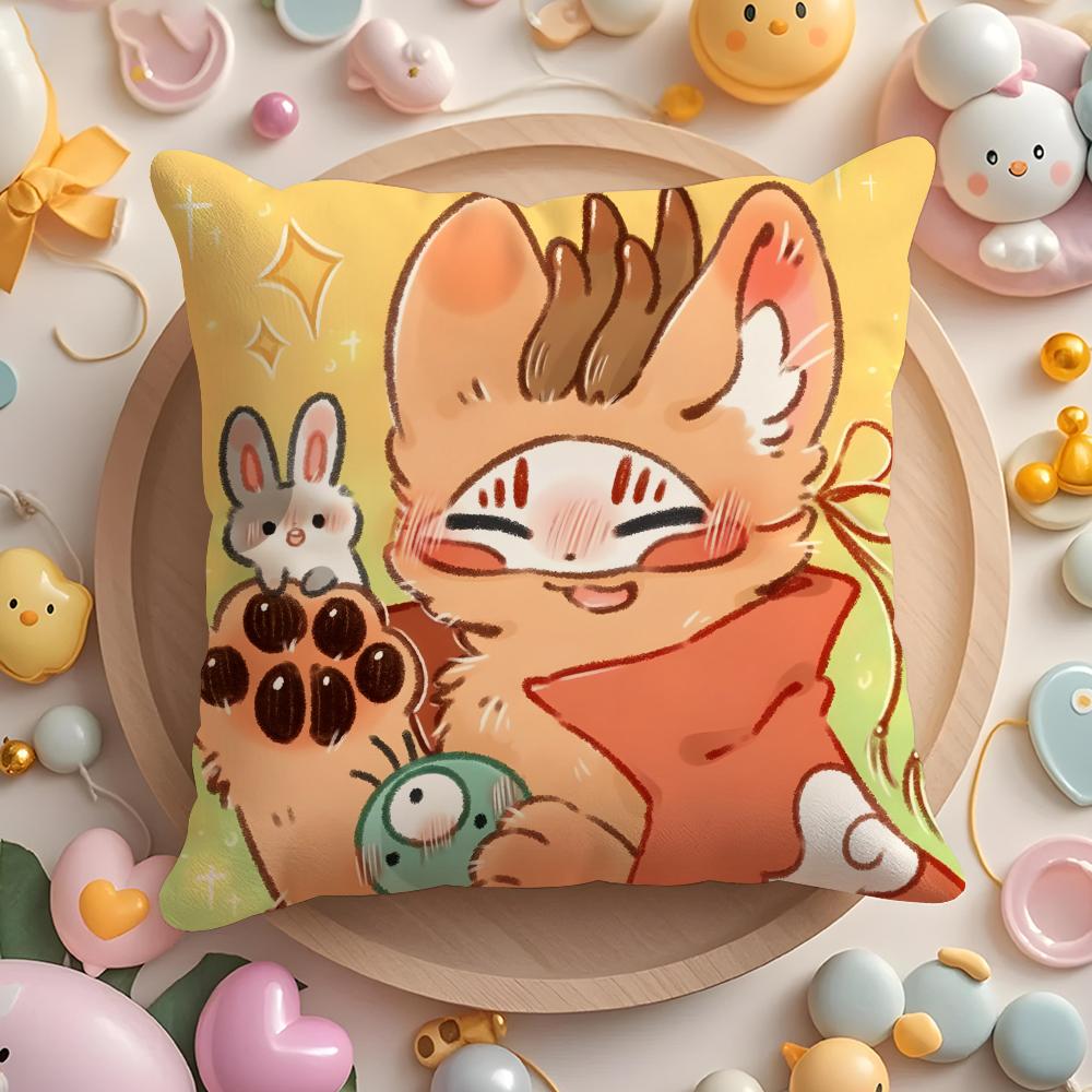 Cute You Shou Yan Cushion Cover Home & Car Multi-Scene Pillow Cover - Reversible, Soft & Durable for Daily Use