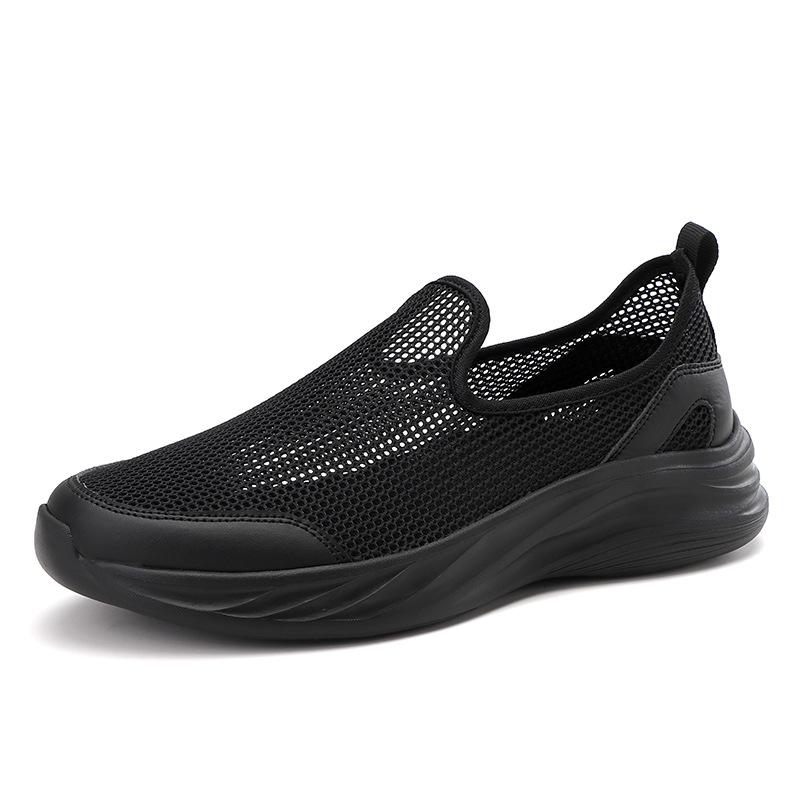 Large size lazy shoes summer new breathable mesh shoes comfortable versatile lightweight casual shoes