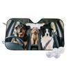 Adorable Dog Print Insulated Car Sunshade - Universal Fit