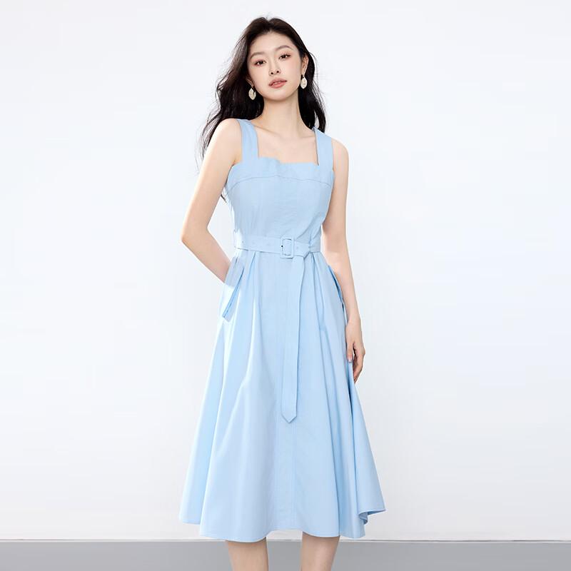 JOY SPEAKER Summer Casual Suspender Mid-length Dress AQY63333