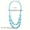 JMXD-Bohemian Handmade Beaded Necklace Turquoise Necklace Sweater Chain Multi-layer Beaded Pendant Vintage Long Necklace Women