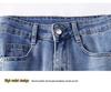 Women's Washed Blue Wide-Leg Jeans - 2025 Spring/Autumn Trendy Scimitar-Cut Loose Slimming Banana Pants