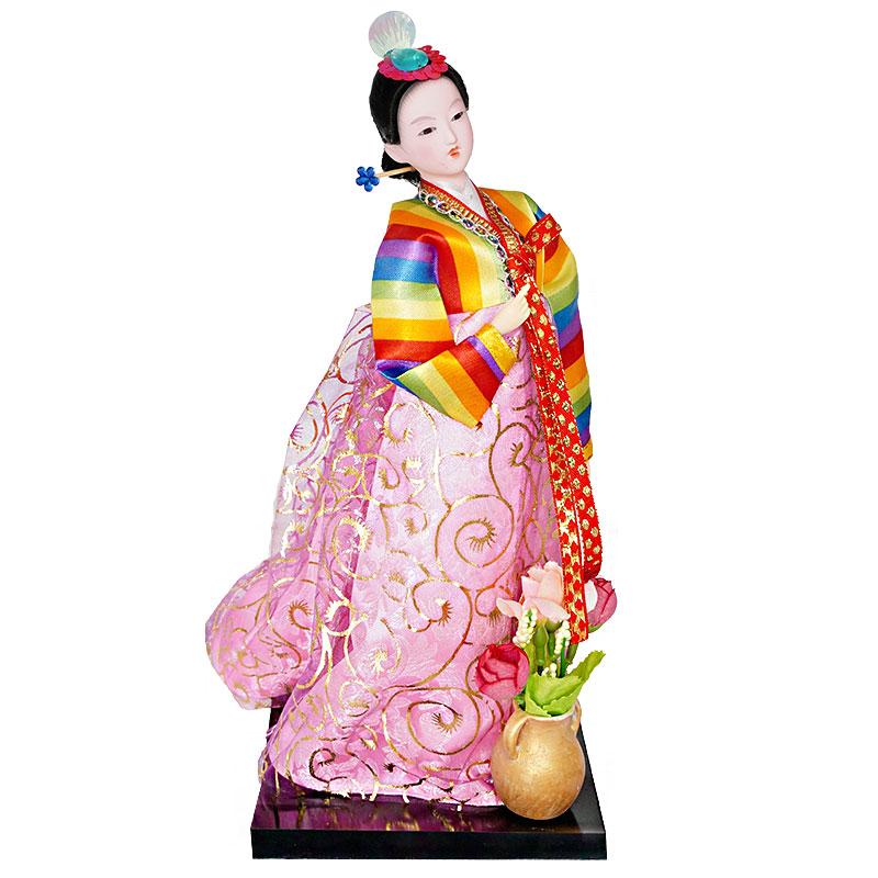 South Korea Girl North Korea Doll Human Shape Silk Doll Home Decoration Accessories Figurine Craft Decorations For Home Folk Art