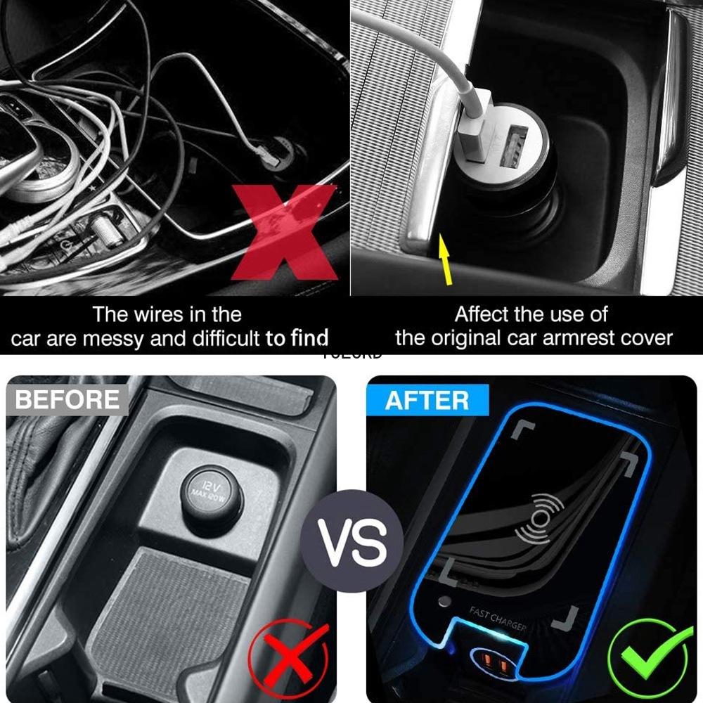 15W Car QI Wireless Charger Charging Docking Station Plate Phone Holder for Volvo XC90 S90 XC60 VC60 S60 V90