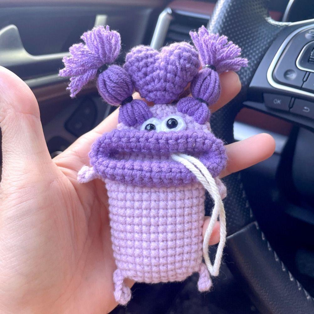 

Чехол для ключей Ручной работы Вязаный шерстяной чехол для ключей Вязаный чехол для ключей Большой рот Подвеска для ключей Рот-сосиска Чехол для ключей H