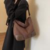 Retro Suede Large-Capacity Crossbody Tote - 2025 Autumn/Winter Collection for Women