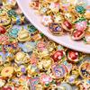 16pcs/Lot Mixed Plant Flower Enamel Charms For Jewelry Making Supplies Gold Color Sunflower Tulip Pendant DIY Bracelets Necklace