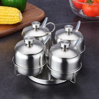 Abay Rotating 4-Compartment Spice Jar Set