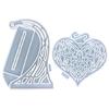 Large Ornament Love Heart Molds Silicone Mould for Engagement Wedding Gift