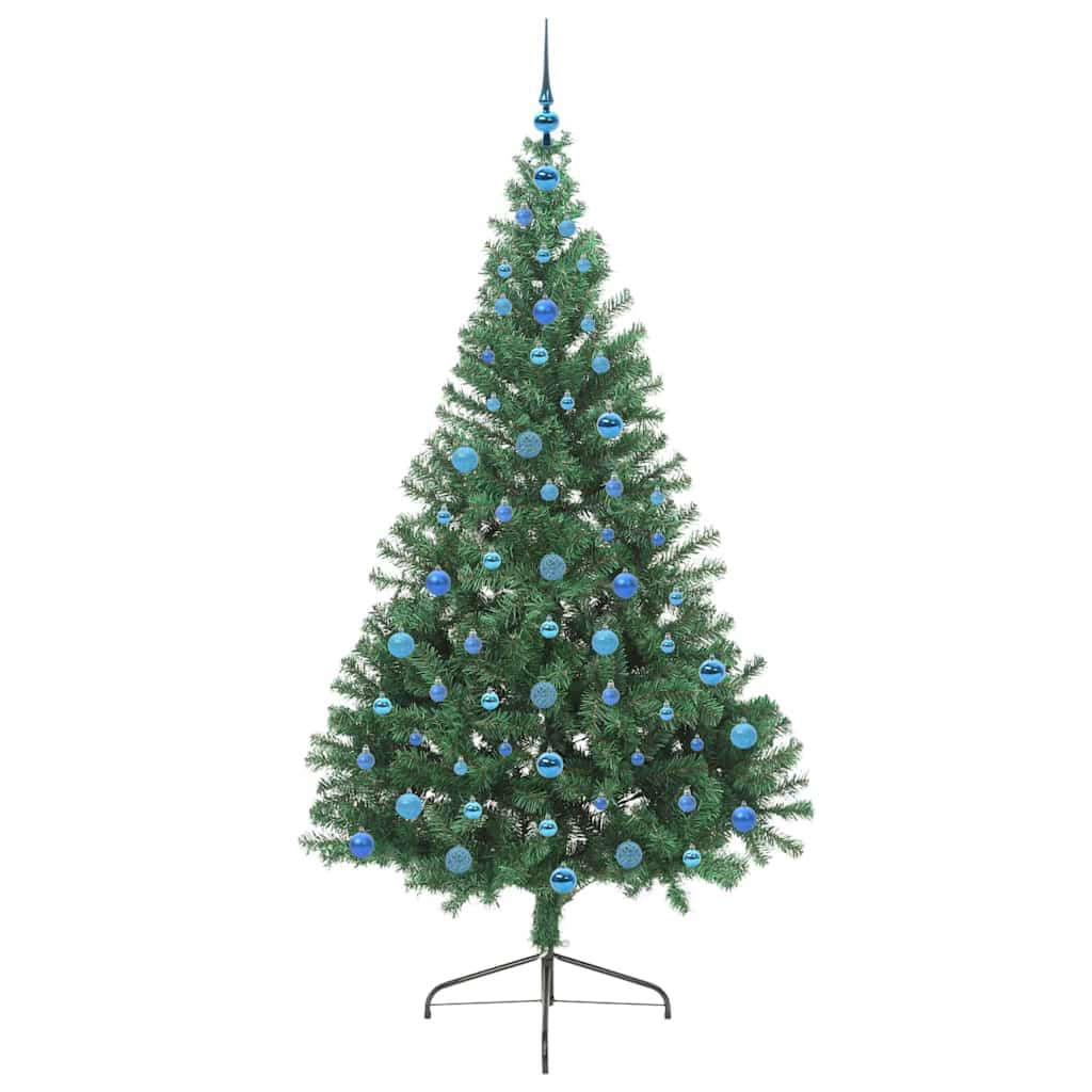 Artificial Pre lit Christmas Tree Green 210 cm PVC