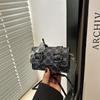 Mini Retro Pu Handbag With Stitching For Casual Streetwear Fashion