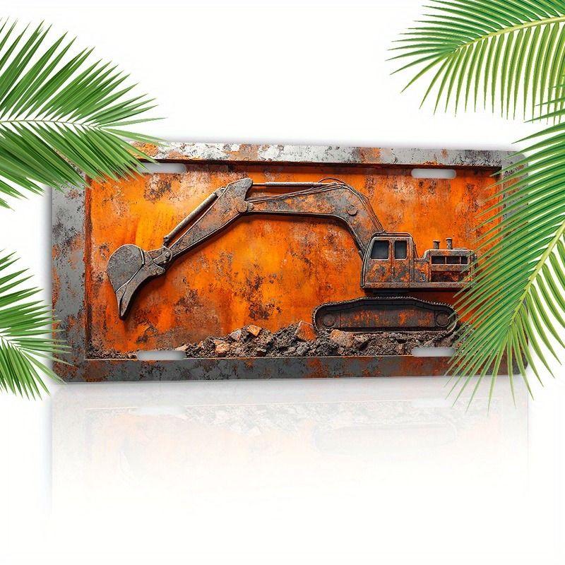 Car License Plate Metal Wall Decor 15x30cm