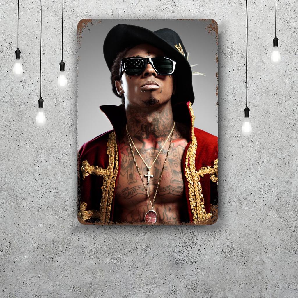 Lil Wayne Vintage Metal Tin Signs Posters Decor Retro Metal Plaque Wall Art Decor for Garage Bar