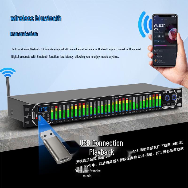 31-Band Digital Equalizer with Noise Reduction for Home, KTV, Stage, and Bar Audio Systems