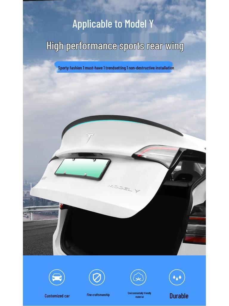 Tesla Model Y/3 Rear Wing: High-Performance Blow-Molded Spoiler for P Version
