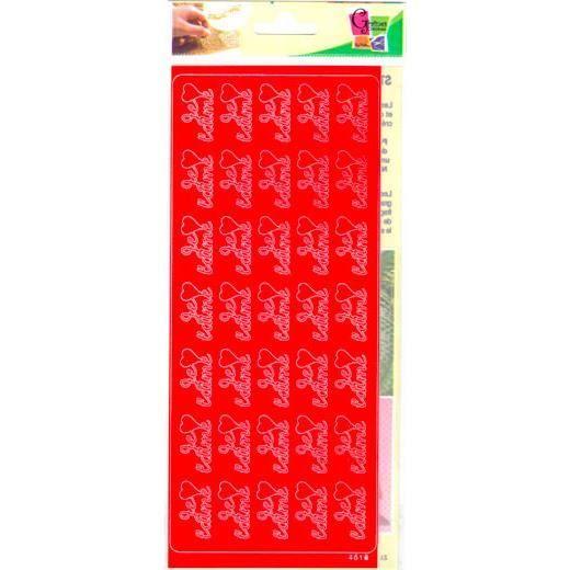 PEEL OFF'S JE T'AIME ROUGE VIF 105x232