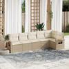 VidaXL Garden Lounge Set with Cushions 6 Pcs, Patio Sofas, Patio Furniture Set, Outdoor Furniture, Beige 3252525