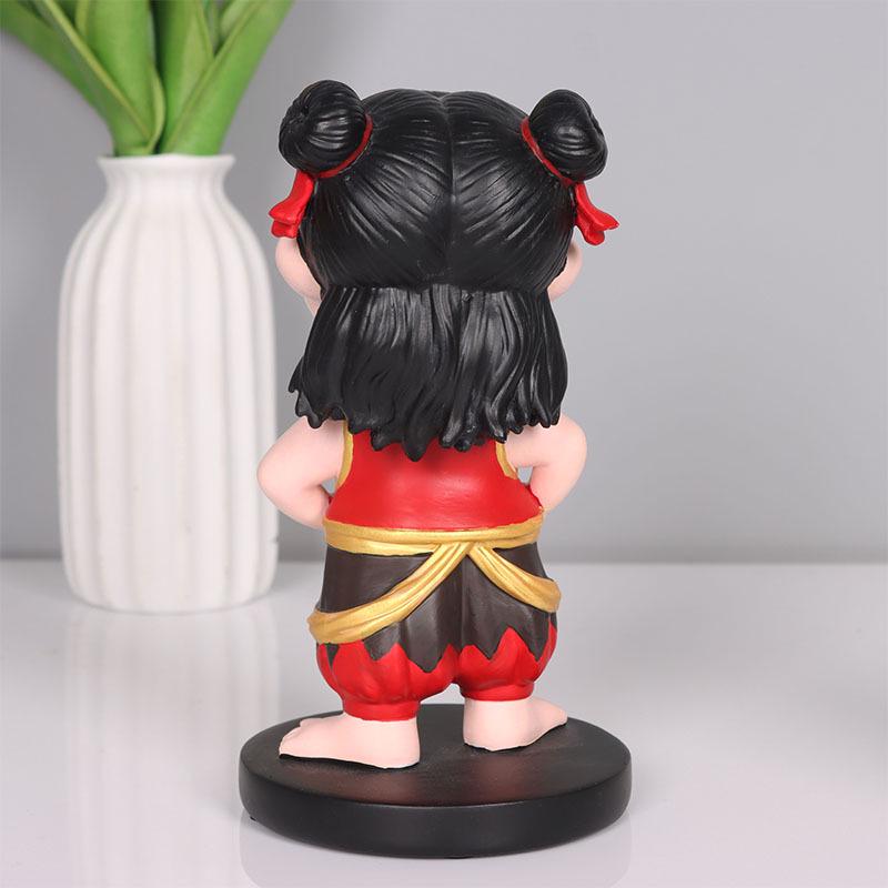 Ne Zha Devil Child Figure Blind Box - Anime Spring Head Shaking Toy Ornament