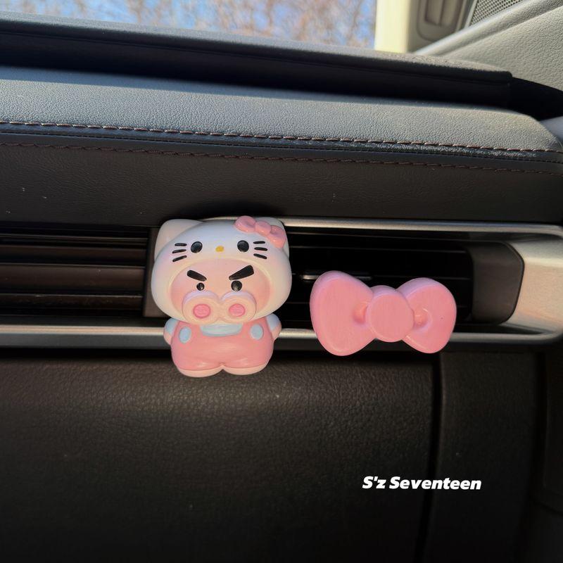 Cute Cartoon Kitty Car Air Vent Clip Aroma Diffuser Stone, Gift for Best Friend's New Car Decoration