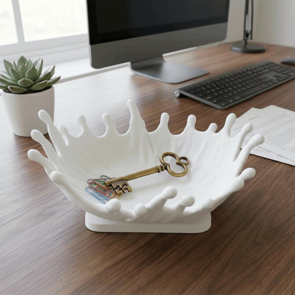 3D Printed Jewelry Storage Tray Modern Jewelry Display Plate Entryway Keys Tray Office Desk