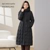SNOWFLYING Damen Mittellange Daunenjacke mit Kapuze