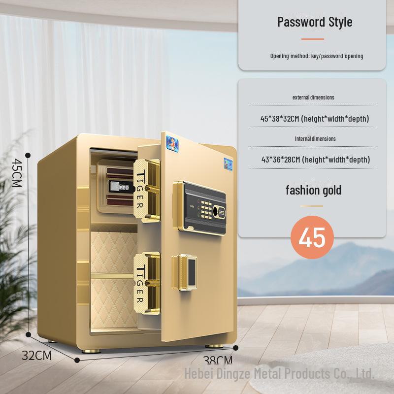 Tiger Brand All-Steel Fingerprint Safe for Home/Office - Anti-Theft Small Safe Deposit Box