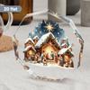 Nine-Sided Acrylic Nativity Scene Ornament - Jesus' Birth with Mary, , Jesus & Angel, Stable Manger Figurine Replica, 2D Flat Rotating-Like Effect 