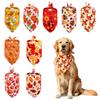 Thanksgiving Dog Bandana Medium Size Adjustable Pet Scarf with Pumpkin Pattern for Holiday Seasonal Wear and Comfortable Fit