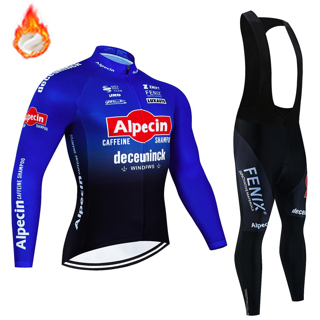 2026 Pro Team Winter Thermal Fleece Cycling Jersey Set Long Sleeve Bicycle Clothing MTB Bike Wear Maillot Ropa Ciclismo Cycling