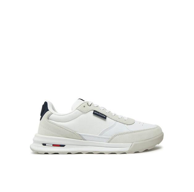 Мужские кроссовки Tommy Hilfiger Retro runner mix rwb fm0fm05371 белые