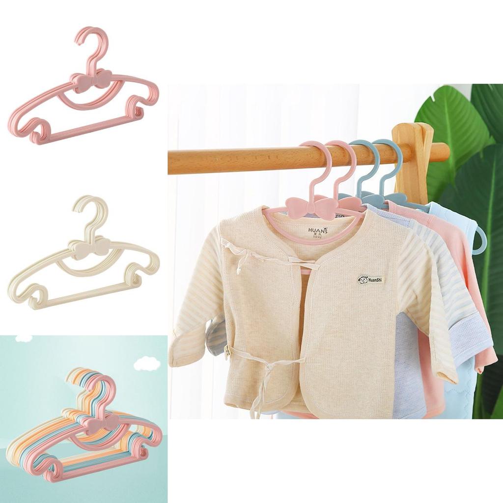 Newborn Clothes Hanger With Plastic Material And Decorative Bow For Baby Room