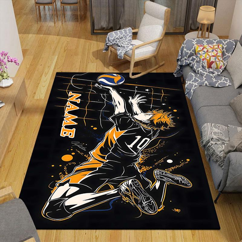 Custom 1Pc Volleyball Player Action Rug Office Carpet Indoor Outdoor Entrance Doormat Nonslip Soft And Comfortable Living Room D291583