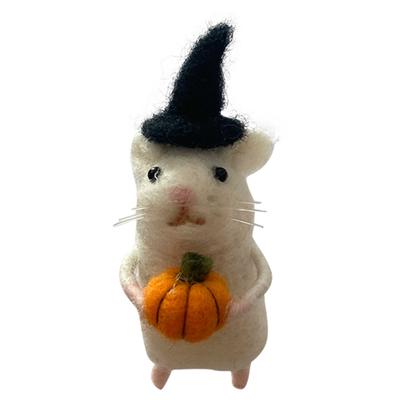 Maus mit Nadelfilzmaus Nadelfilztier Nadelfilzminiatur Herbstdekor Dekoration