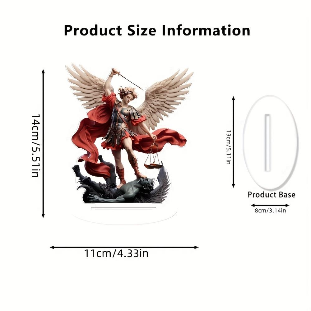 2D acrylic flat religious acrylic angel statue ornament for office, home, garden - indoor and outdoor art decor