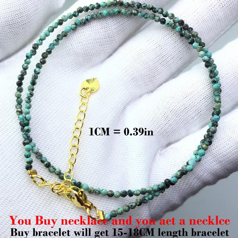 2-3mm Natural Stone Beads Necklaces For Women Men Faceted Indian Agates Tourmaline garnet Crystal quartz Bracelet Clavicle Chain 15-18CM Bracelet