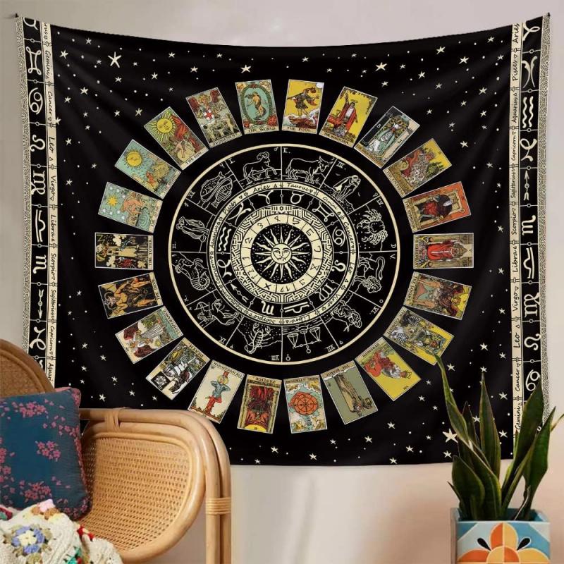 VIKAMA Star Constellation Divination Tapestry Wall Decoration Suitable For a Girls Bedroom Witch Constellation Theme