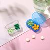 Caixa de comprimidos mini caso de comprimidos 2 grades tablet organizador caso dispensador de viagem titular tablet recipiente medicina caixa de armazenamento de drogas