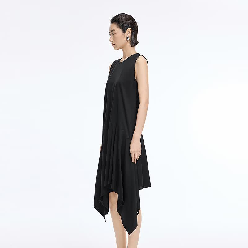 JNBY Sleeveless Irregular Hem Midi Dress