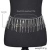 Blingbling Tassels Waist Chain Rhinestones Body Chain Jewelry For Night Club Bridal Shower Formal Occasion Accessories