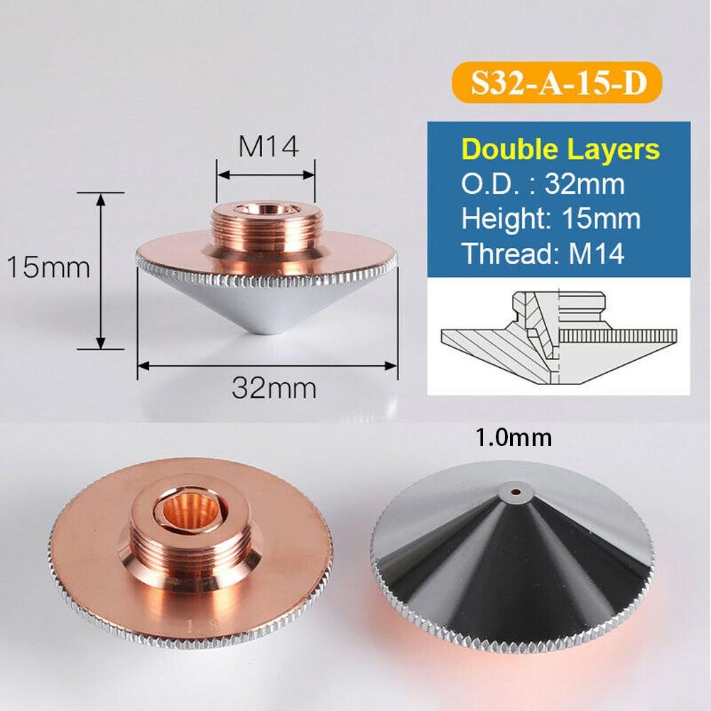 

Эффективное кислородно-азотное сопло для резки для волоконных лазеров Raytools S32-A-15-D 1.0mm