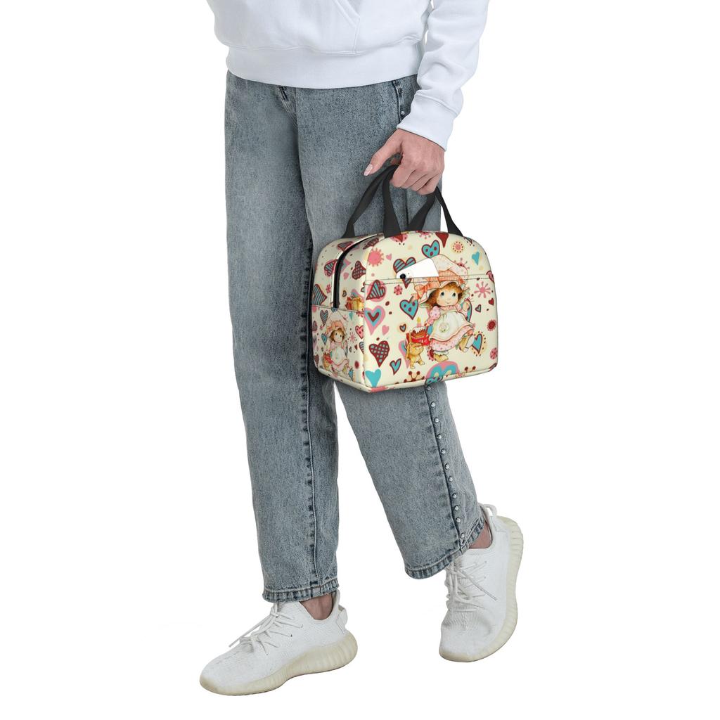 Cute S-Sarahs K-Kays Thermal Insulated Lunch Bags Cartoon Resuable Lunch Tote for School Office Outdoor Multifunction Food Box