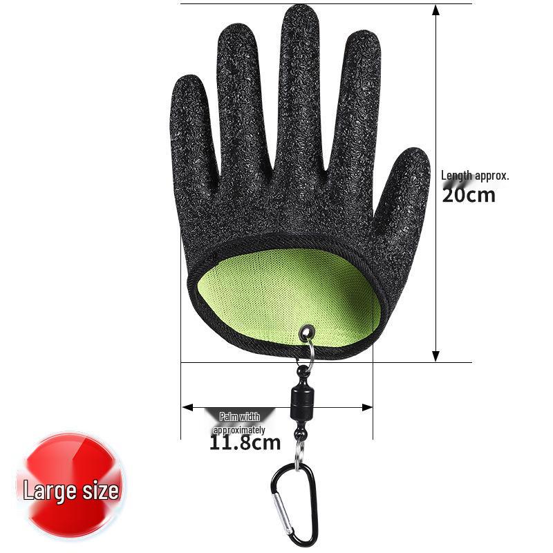 Non-slip Anti-puncture Fishing Gloves with Magnetic Buckle