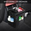 Car Trash Foldable Mini Waterproof Trash Can Hanging Storage Bag Garbage Organizer Box With Adjustable Shoulder Straps Hooks Cords