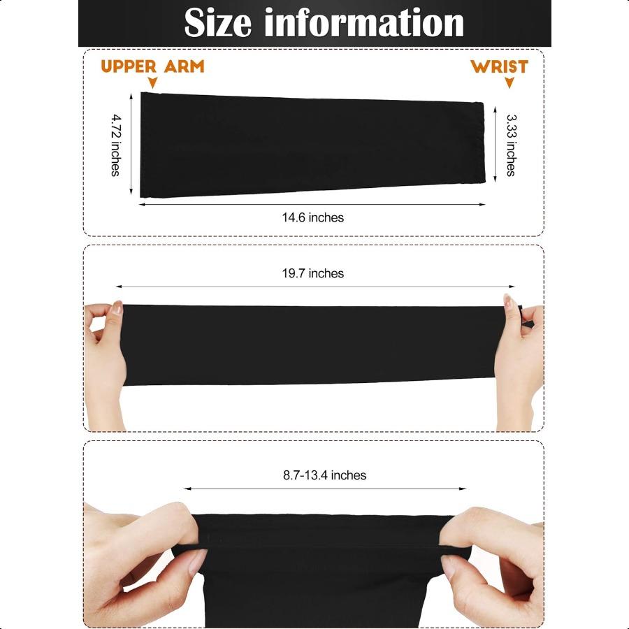 

Bememo 16 пар рукавов для защиты от солнца с УФ-защитой для мужчин и женщин, охлаждающие рукава для занятий спортом, тренировок, для прикрытия татуировок United States