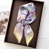 Imitation Silk Square Scarf For Women Floral Printed Scarves Bandanas Luxury Hijab Neckerchief Elegant Beach Shawl Wraps